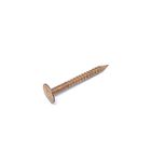 40 X 3.35MM Solid Copper Clout Nails , Annular Ring Shank Roofing Nails