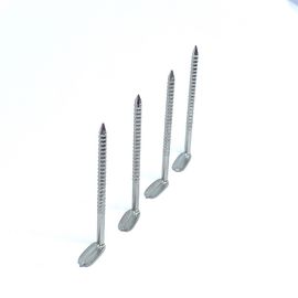 Sudut Kanan L Kepala Stainless Ring Shank Nails / Cacat Shank Nails