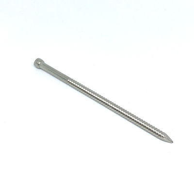 4.0X90MM Flat Lost Head Annular Ring Shank SS Nails Untuk Kayu