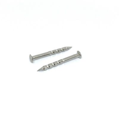 Kepala Oval Kotak-kotak SUS304 Twist Shank Nails Ukuran 3.75X42MM